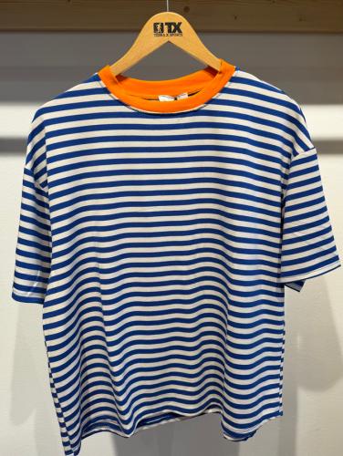 (w) T-Shirt Stripes blue white