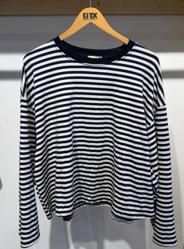 (w) Sweatshirt Striped navy creme