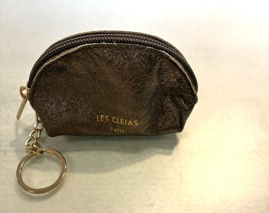 (w) Pouch glitzer beige