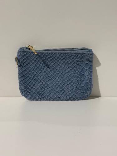 (w) Mini Clutch snake blue