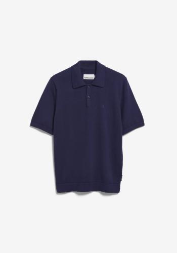 Knit Poloshirt Armedangels tinted navy