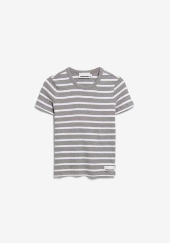 (w) T-Shirt Armedangels Kardaa Stripe silver white