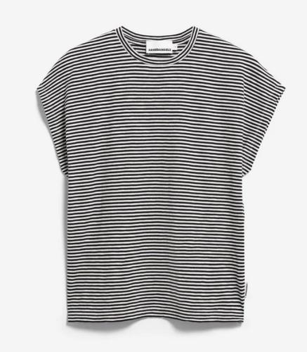 (w) T-Shirt Armedangels Slub Jersey Stripe black