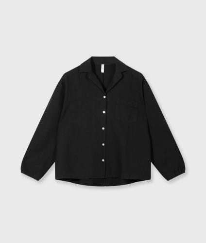 (w) Shirt 10Days Linen black