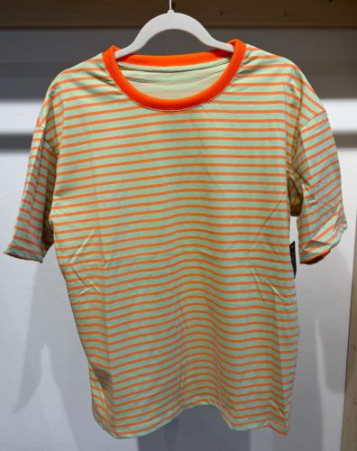 (w) T-Shirt stripe orange