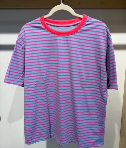 (w) T-Shirt Stripe purple