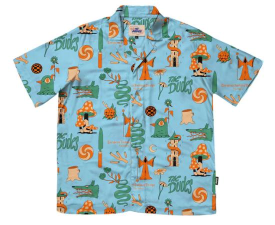 Hemd The Dudes European Fantasy Hawaiian blue