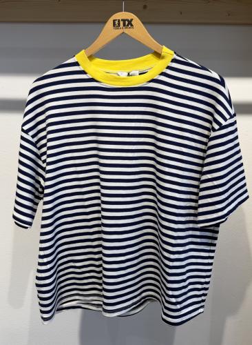 (w) T-Shirt Stripes blue yellow