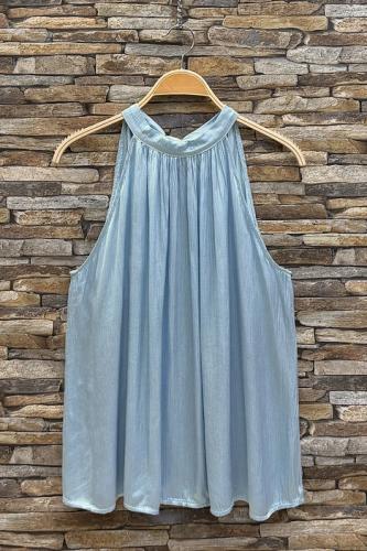 (w) Top Neckholder skyblue