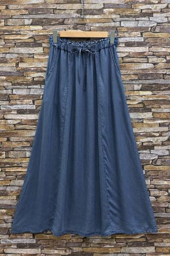 (w) Skirt Jeans blue