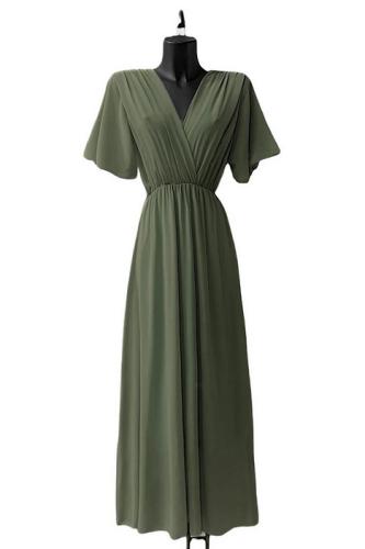 (w) Dress Long khaki