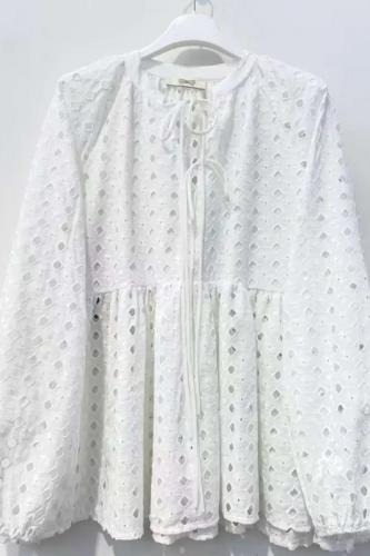 (w) Blouse Cotton white