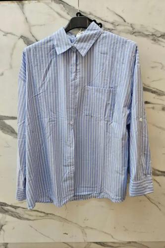 (w) Shirt Stripe sky blue