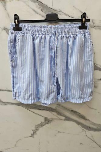 (w) Short Stripe Skyblue