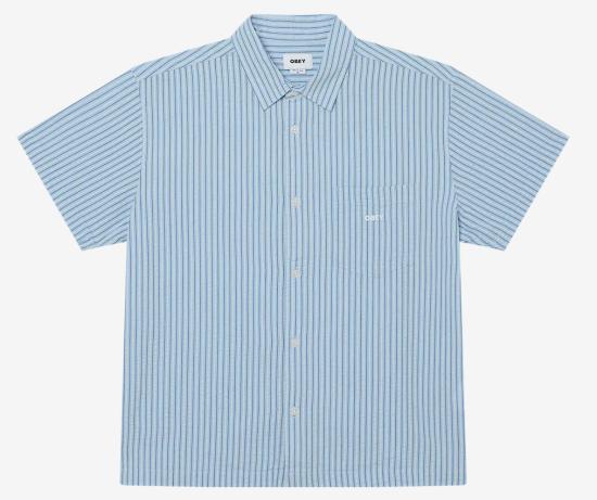 Hemd OBEY Alan Woven sky blue multi