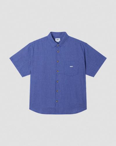 Hemd OBEY BigWig Frank Woven surf blue multi