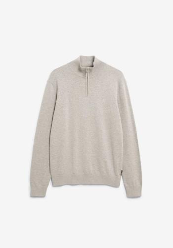 Sweater Armedangels Faabes Half Zip Knit silver