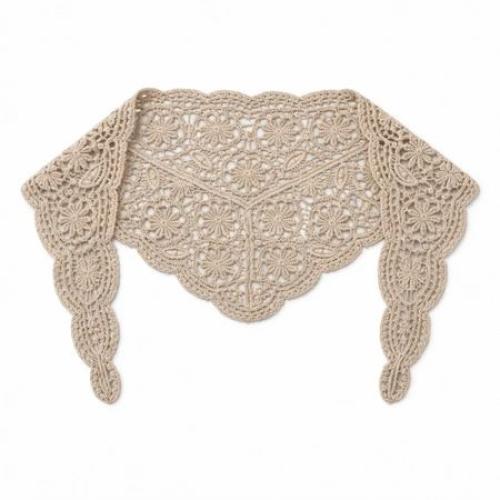 (w) Scarf Crochet beige