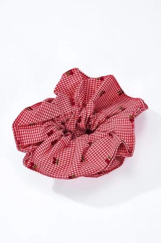 (w) Scrunchie Cherry red