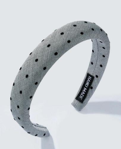 (w) Headband Polka Dots grey