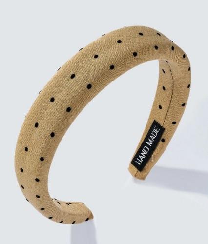 (w) Headband Polka Dots brown