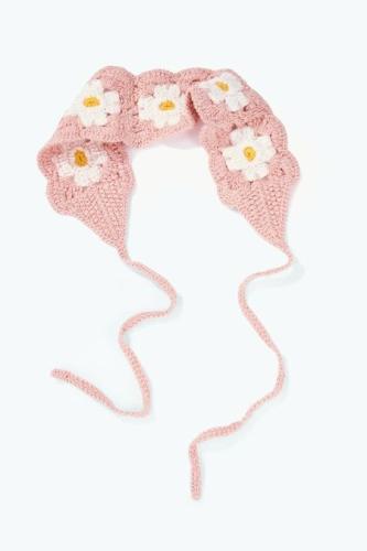 (w) Headscarf Flowers pink/white
