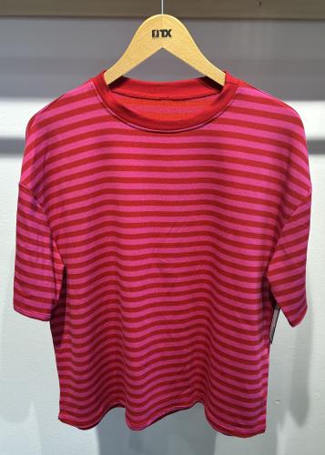 (w) T-Shirt stripe 10060 red