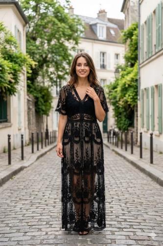 (w) Kimono Lace L70 black