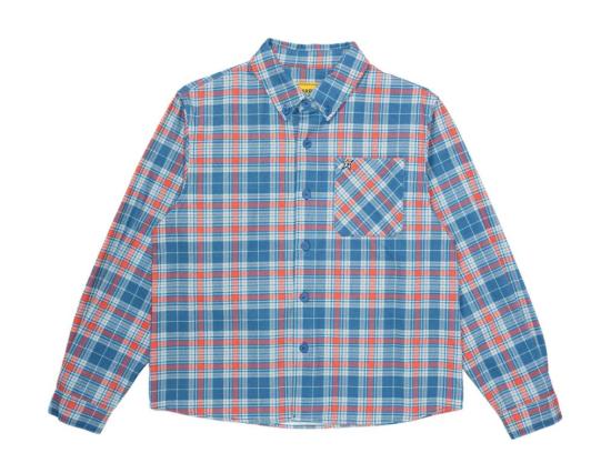 Hemd Carpet Company Plaid Denim Button-Up blue