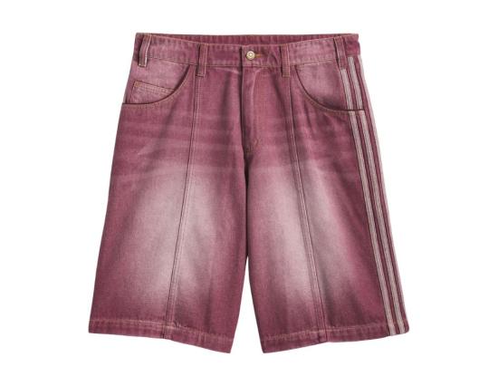 Short Adidas Tyshawn washed denim maroon