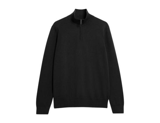 Sweat Armedangels Faabes Quarter Zip Knit black