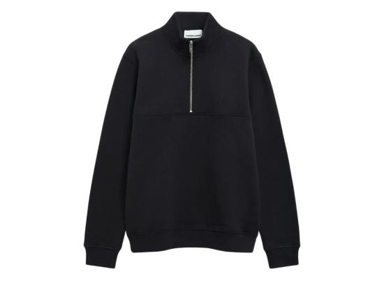 Sweat Armedangels Waarlo Fleece Quarter Zip black