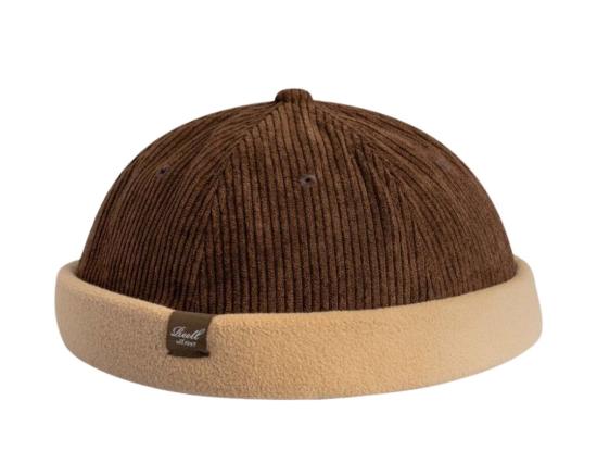 Cap Reell Docker dark brown beige cord