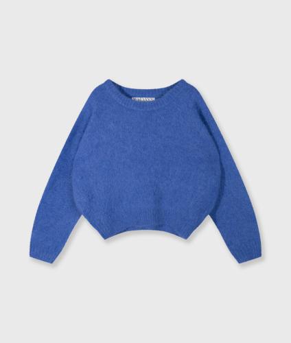 (w) Knit Sweater 10Days Hairy ultramarine