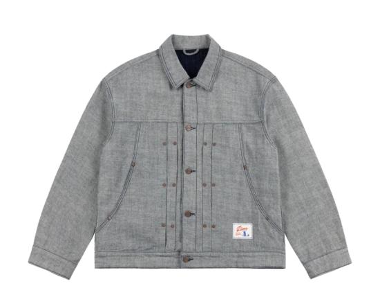 Jacke Dime Pleated Denim reversed indigo