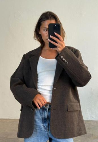 (w) Blazer Boii Wool brown melange