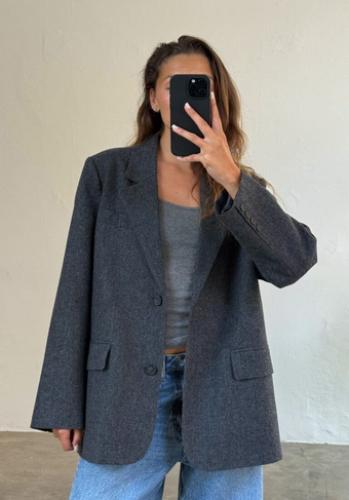 (w) Blazer Boii Wool grey melange
