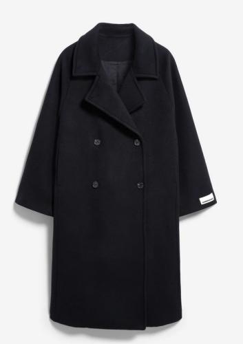 (w) Coat Armedangels Wool Double Breasted black