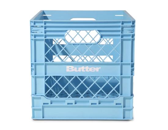 Box Butter Goods Collapsable Record crate blue