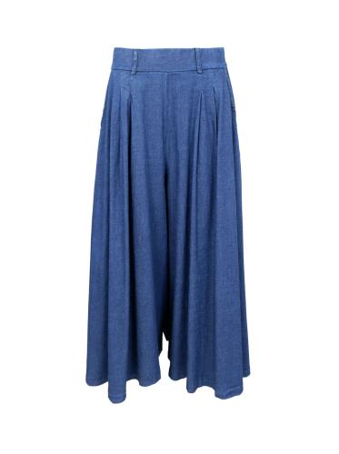 (w) Split Skirt Black Colour BCHermione denim blue