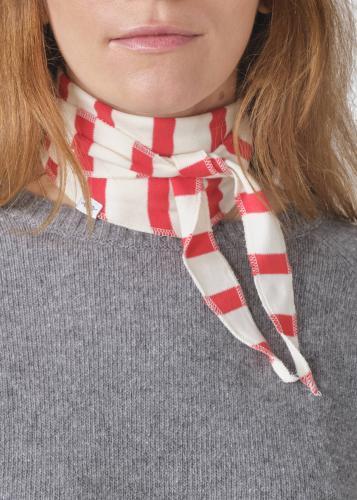 (w) Scarf Klitm�ller Mateo Small cream/ red