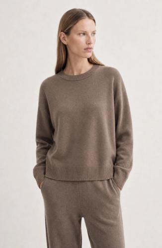 (w) Knit Sweater Movesgood Roundneck Venny brown