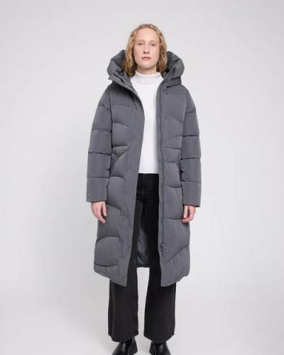 (w) Coat Mazine Waves Quilt Puffer dark grey