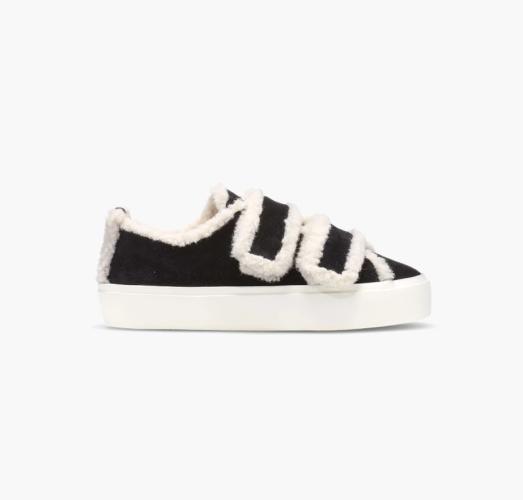 (w) Inuikii Shearling Low Velcro black