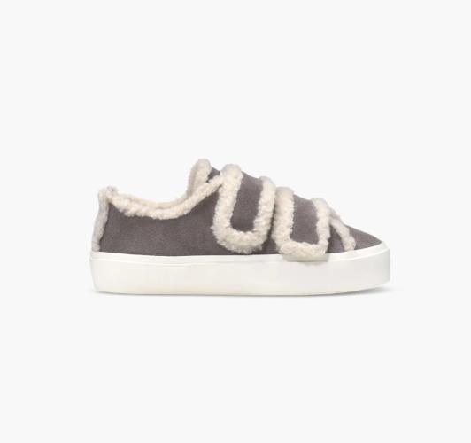 (w) Inuikii Shearling Low Velcro grey