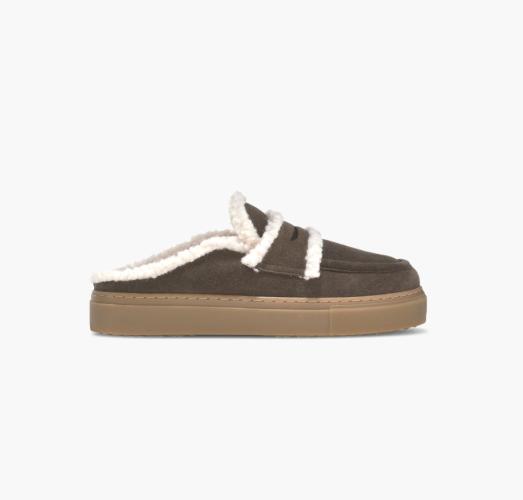 (w) Inuikii Mule Wool dark brown