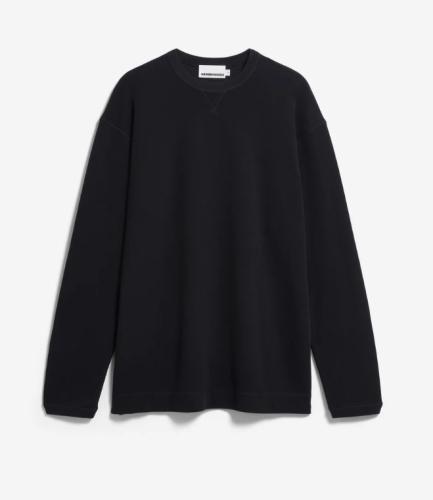 Longsleeve Armedangels Maarkos waffle black