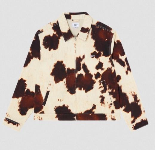 Jacke Obey workshop cow print