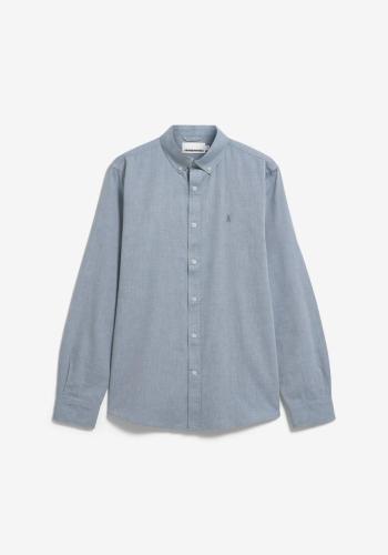 Hemd Armedangels Quaasa petrol velvet