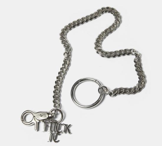 Wallet Chain HUF Fuck It silber